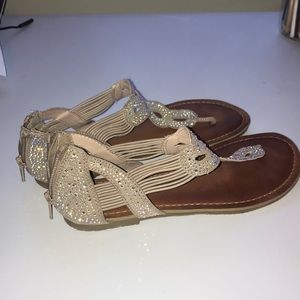Sparkly Tan Sandals